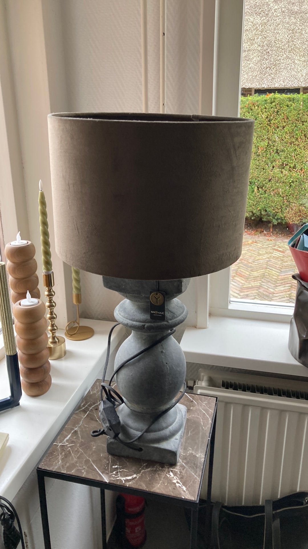 Bruine kap met grijze poot, Huis en Inrichting, Ophalen, Zo goed als nieuw