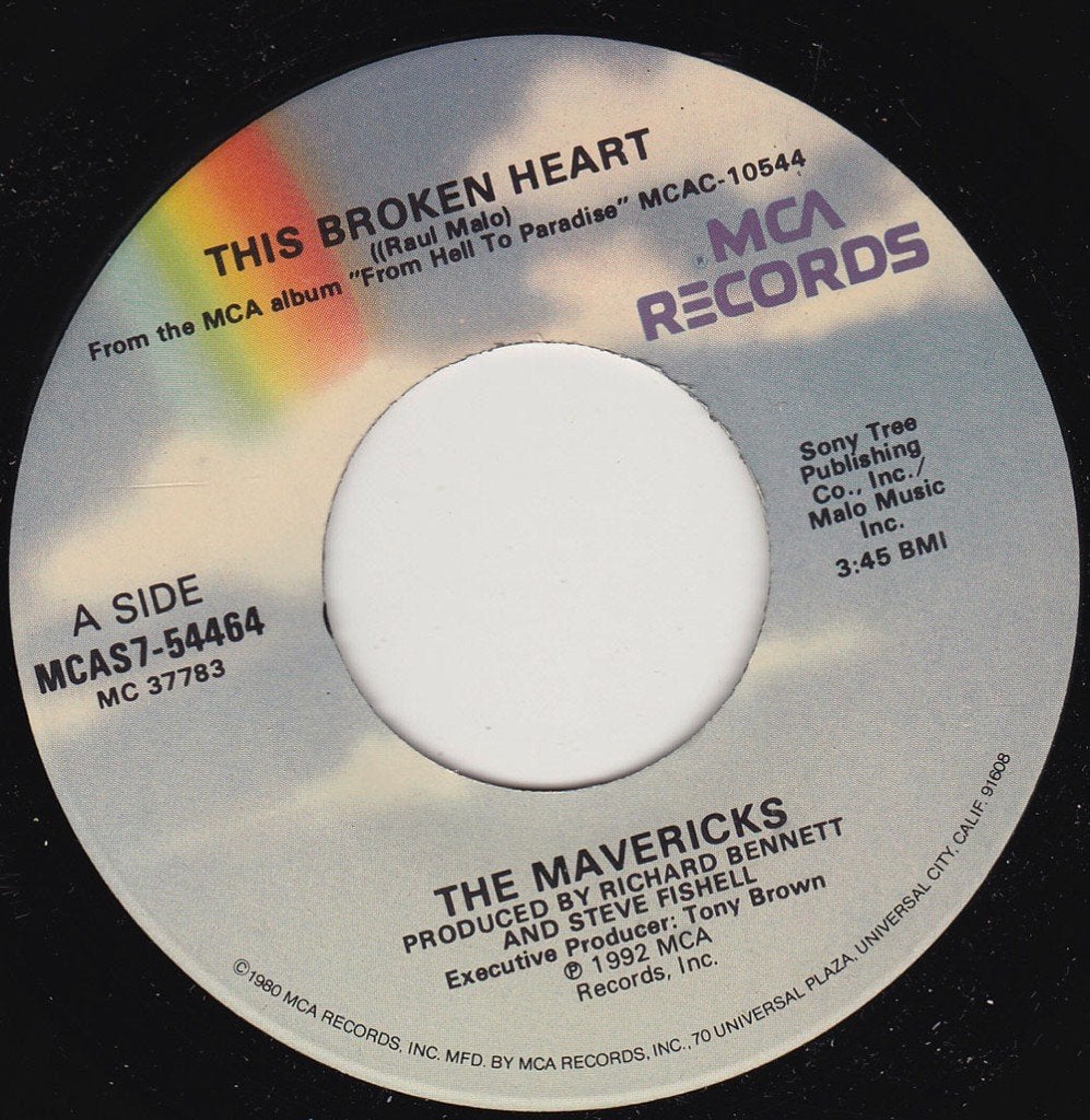 The Mavericks - This Broken Heart 7", Ophalen of Verzenden, Nieuw in verpakking, 7 inch, Country en Western