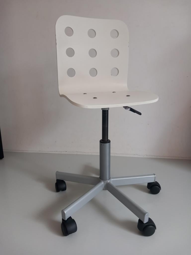 Ikea houten kinder bureaustoel Jules, Huis en Inrichting, Bureaustoelen, Ophalen, Gebruikt, Wit, Bureaustoel