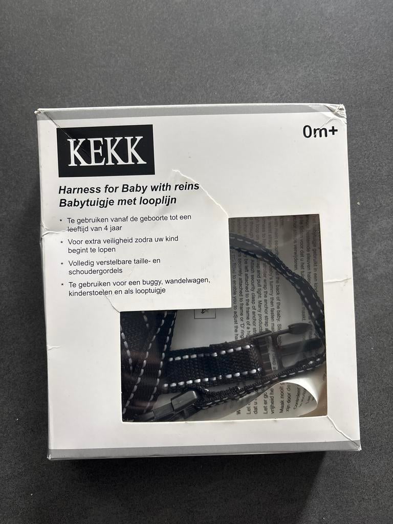 Kekk Babytuigje met looplijn (harnasje/tuigje) - als nieuw, Ophalen of Verzenden, Zo goed als nieuw