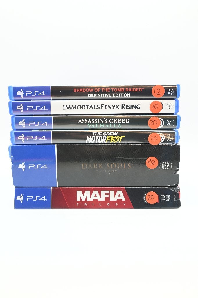 Diverse Playstation 4 games Tomb Raider Mafia Dark Souls