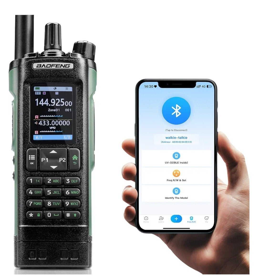 Baofeng UV-32 GPS Walkie Talkie - Nieuwstaat, Ophalen of Verzenden, Zo goed als nieuw, 15 km of meer, Portofoon of Walkie-talkie
