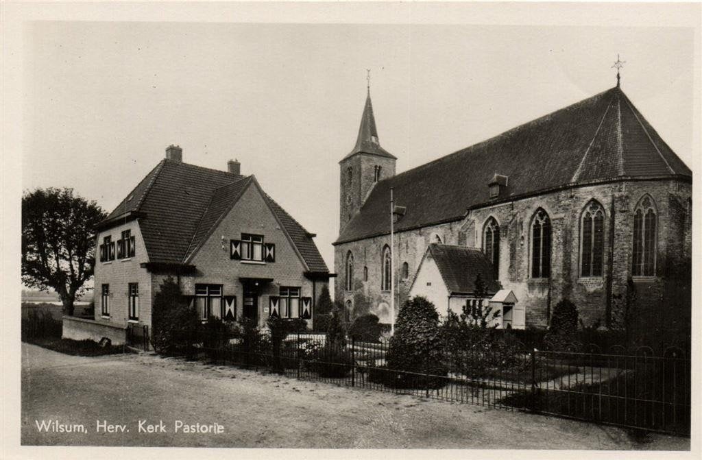 Wilsum, Herv. Kerk Pastorie - niet gelopen, Ophalen of Verzenden, 1940 tot 1960, Ongelopen, Overijssel