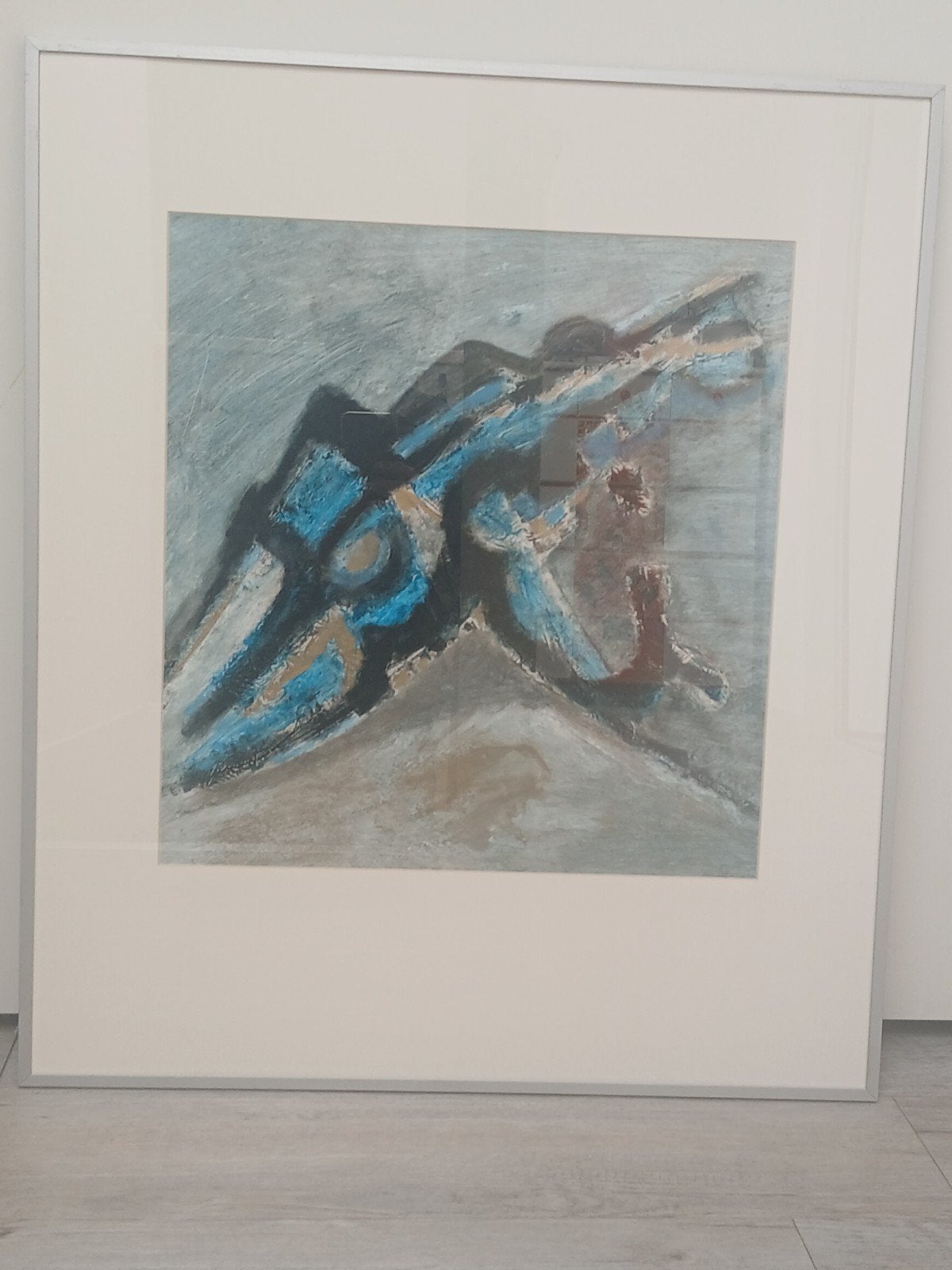 Abstract schilderij van Wim van Oostrom in een nieuw passe p, Antiek en Kunst, Ophalen