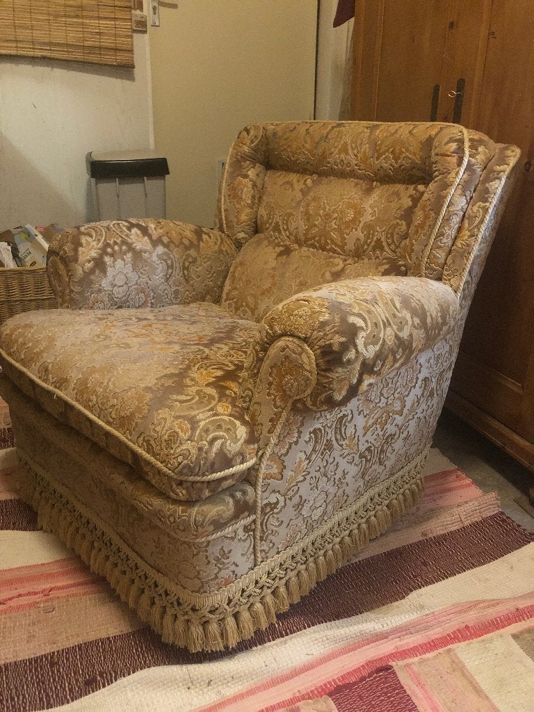 Gratis fauteuil boho style, Ophalen, Gebruikt, 75 tot 100 cm, Stof