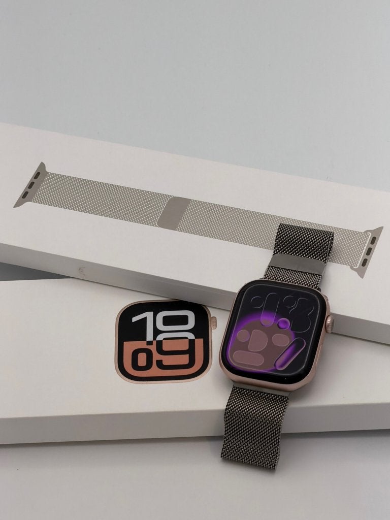 Erg Mooie Apple Watch Series 10 Rose Gold 46MM, 89% batterij, Gebruikt, Apple, ., IOS