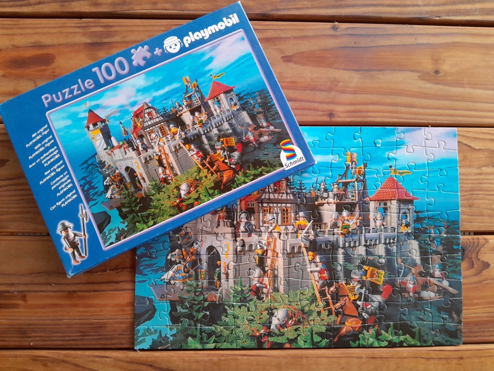 Playmobil Legpuzzel nr 55250 ~ Ridderburcht 100 st, Ophalen of Verzenden, Minder dan 500 stukjes, Zo goed als nieuw, Legpuzzel