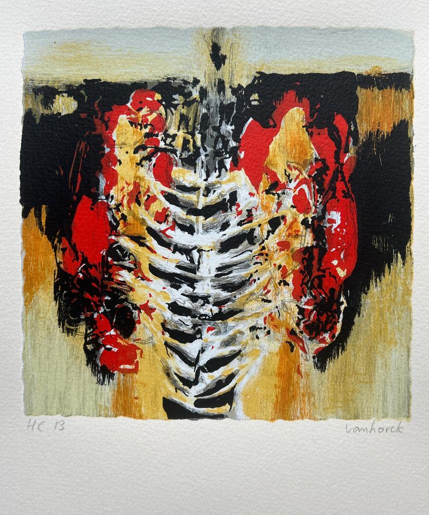 Zeefdruk Hans Vanhorck  ZOMEROPRUIMING, Antiek en Kunst, Kunst | Litho's en Zeefdrukken, Verzenden