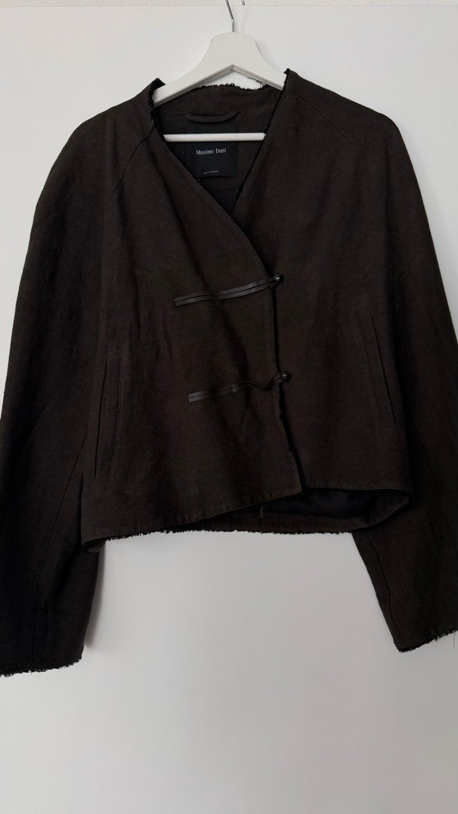 Massimo Dutti jasje - Donkerbruin wikkelmodel, Ophalen of Verzenden, Zo goed als nieuw, Maat 38/40 (M), Bruin