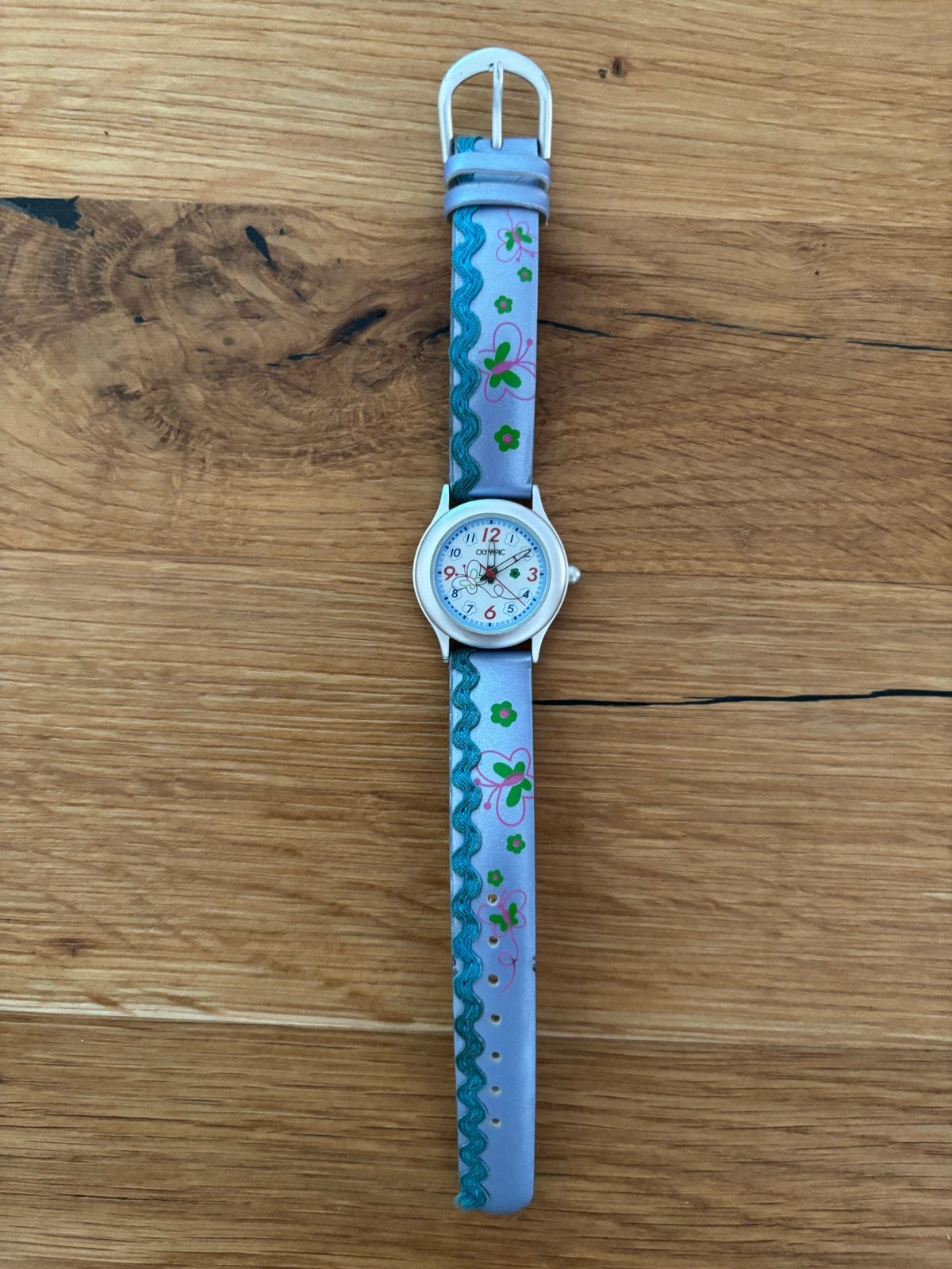 Fossil kinderhorloge met bloemenpatroon en blikken doos, Sieraden, Tassen en Uiterlijk, Horloges | Kinderen, Ophalen of Verzenden