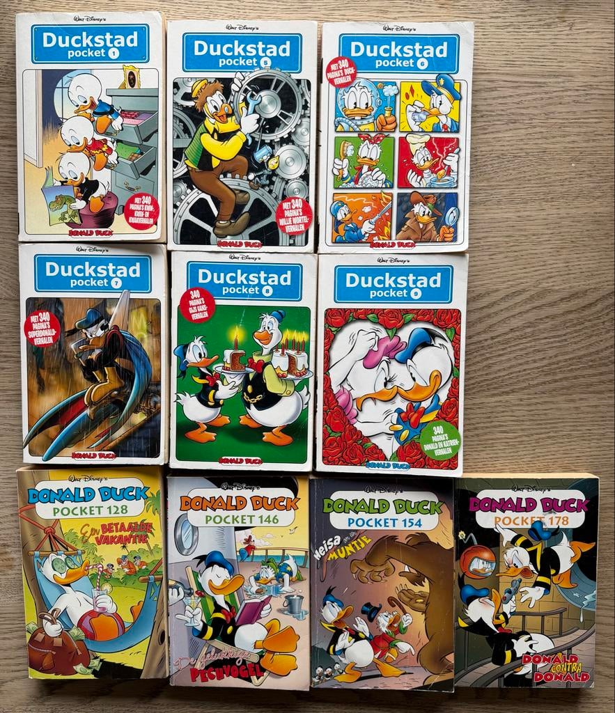 Donald Duck Pocket en Duckstad Pocket collectie, Meerdere stripboeken, Ophalen of Verzenden, Gelezen