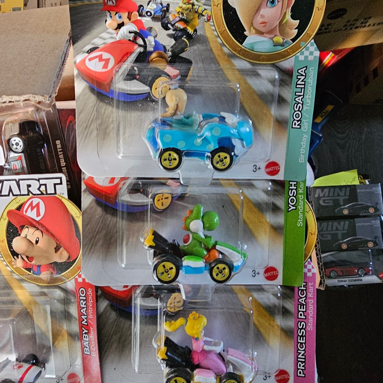 Hot Wheels Mario Kart voertuigen - Diverse karakters, Service.europe@mattel.com, Nieuw, Ophalen of Verzenden, Mattel
