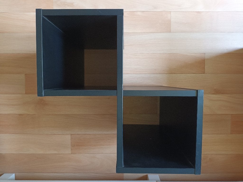 Ikea Expedit zwart zwarte inzet 4 vakken voor kast 16781, Ophalen of Verzenden, Gebruikt, 25 tot 50 cm, Minder dan 100 cm