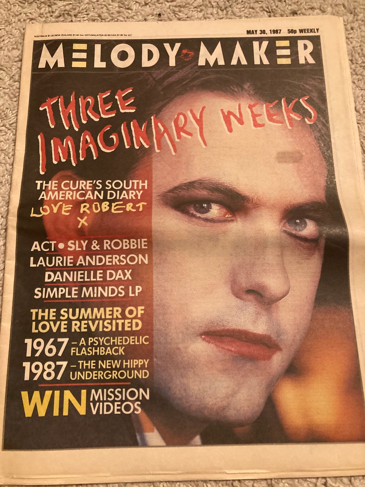 MELODY MAKER 1987 THE CURE Sly & Robbie DANIELLE DAX, Ophalen of Verzenden, Muziek, Film of Tv