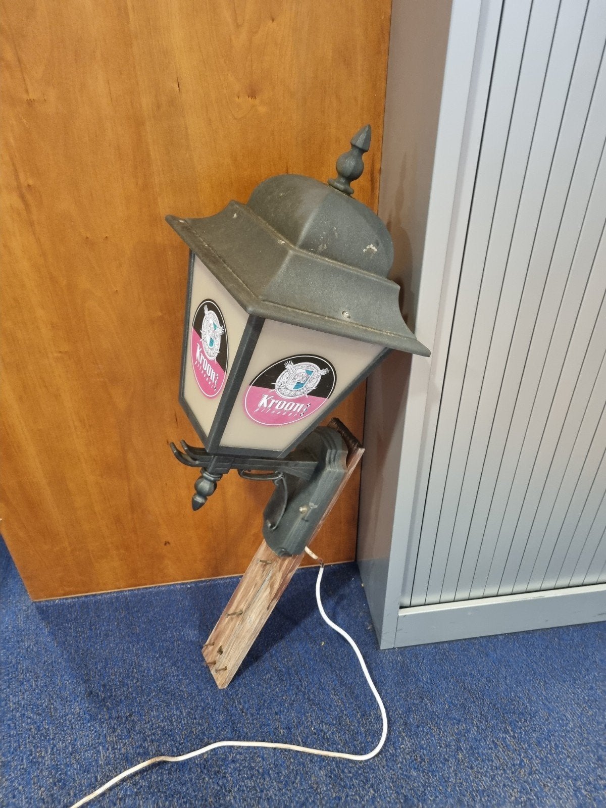 Kroon Pilsener bier reclame lamp wandlamp origineel, Ophalen, Gebruikt, Overige typen, Overige merken