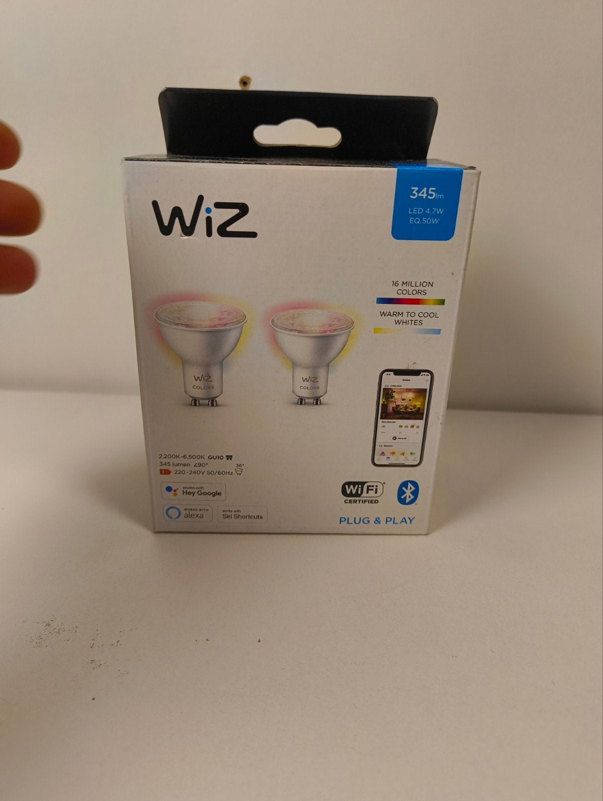 WiZ Smart LED GU10 Lamp - Warm tot Koel Wit & Kleur, 30 tot 60 watt, Led-lamp, Signify Netherlands B.V., High Tech Campus 48, 5656 AE Eindhoven, The Netherlands