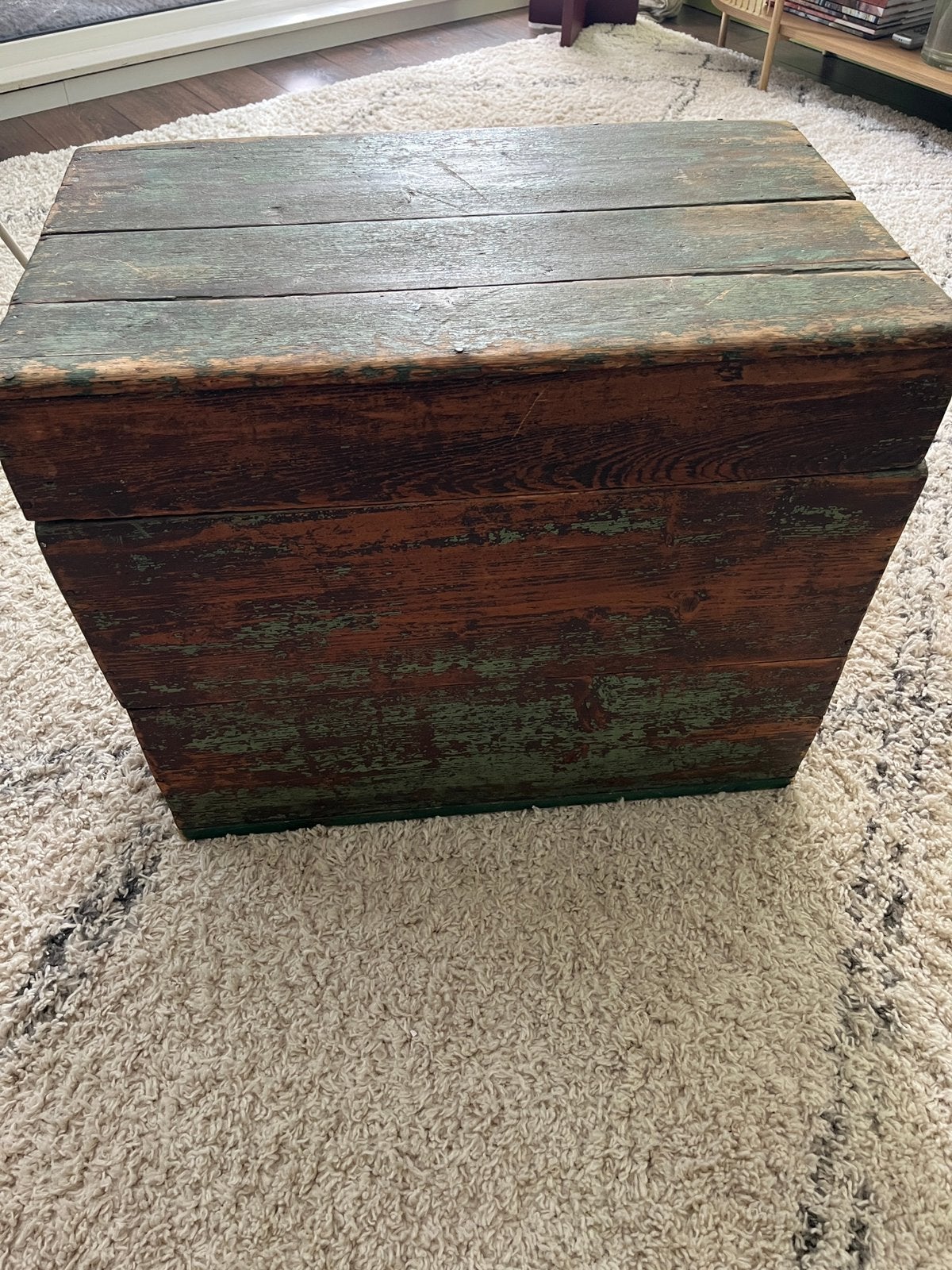 Vintage | dekenkist | groen, Huis en Inrichting, Woonaccessoires | Kisten, Ophalen, Minder dan 50 cm, Gebruikt, 50 tot 100 cm