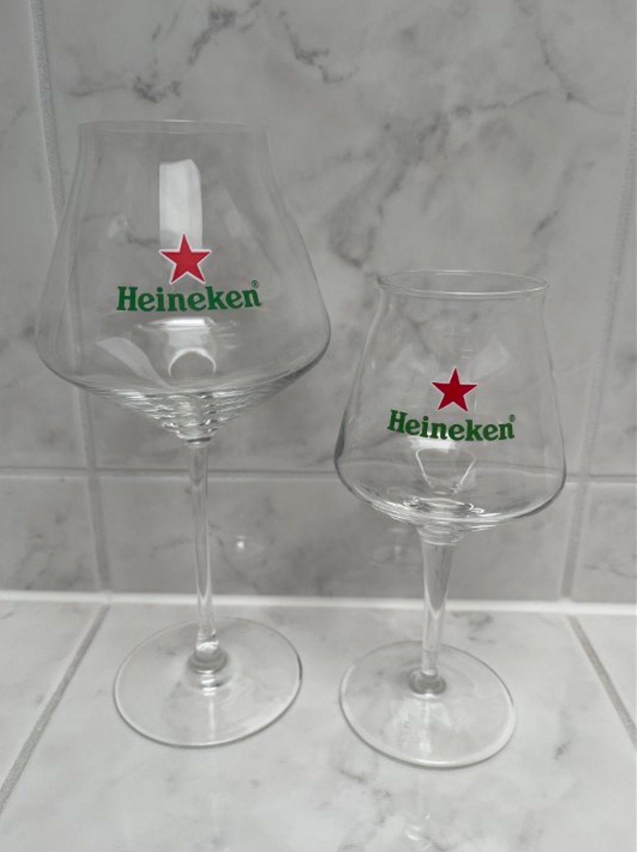 Leuke set Heineken glazen., Verzenden, Nieuw, Glas of Glazen, Heineken