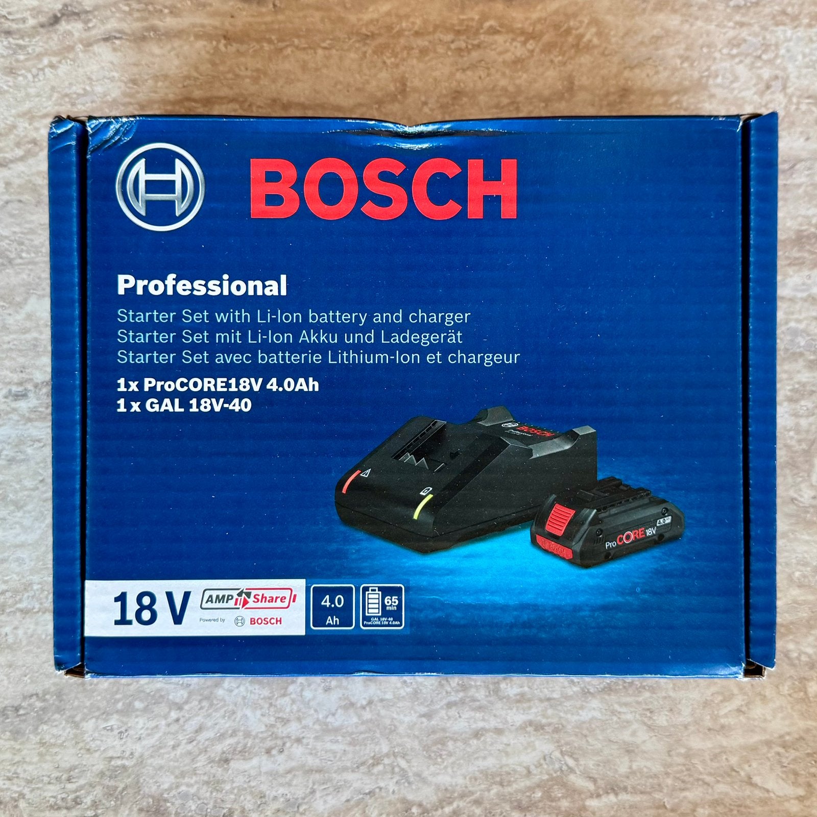 Snellader en accu Bosch, Ophalen of Verzenden, Nieuw
