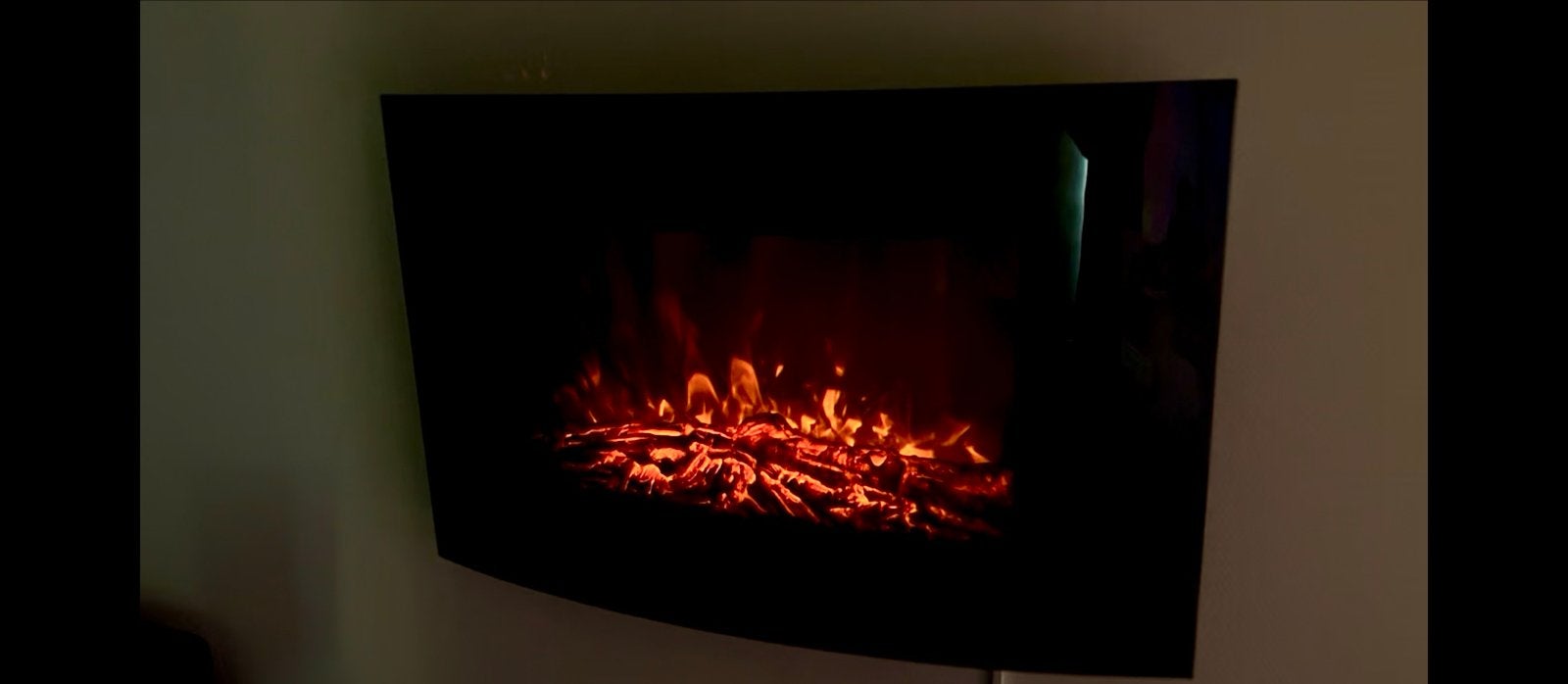 Wall Fireplace with LED flame effects 900/1800 W, Ophalen, 30 tot 80 cm, Kachel, Zo goed als nieuw