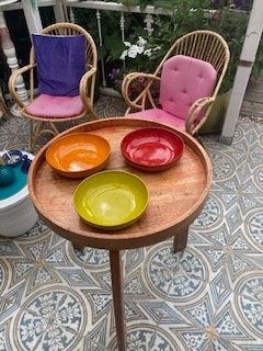 TAFEL MET 2 STOELEN, Ophalen, Gebruikt, Rechthoekig, 50 tot 100 cm