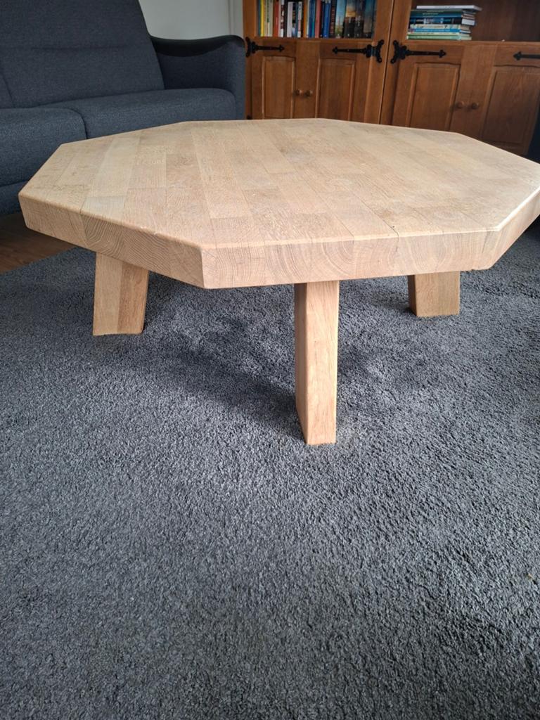 Massief eiken tafel van Oisterwijk, Vierkant, Ophalen of Verzenden, Zo goed als nieuw, 75 cm of meer