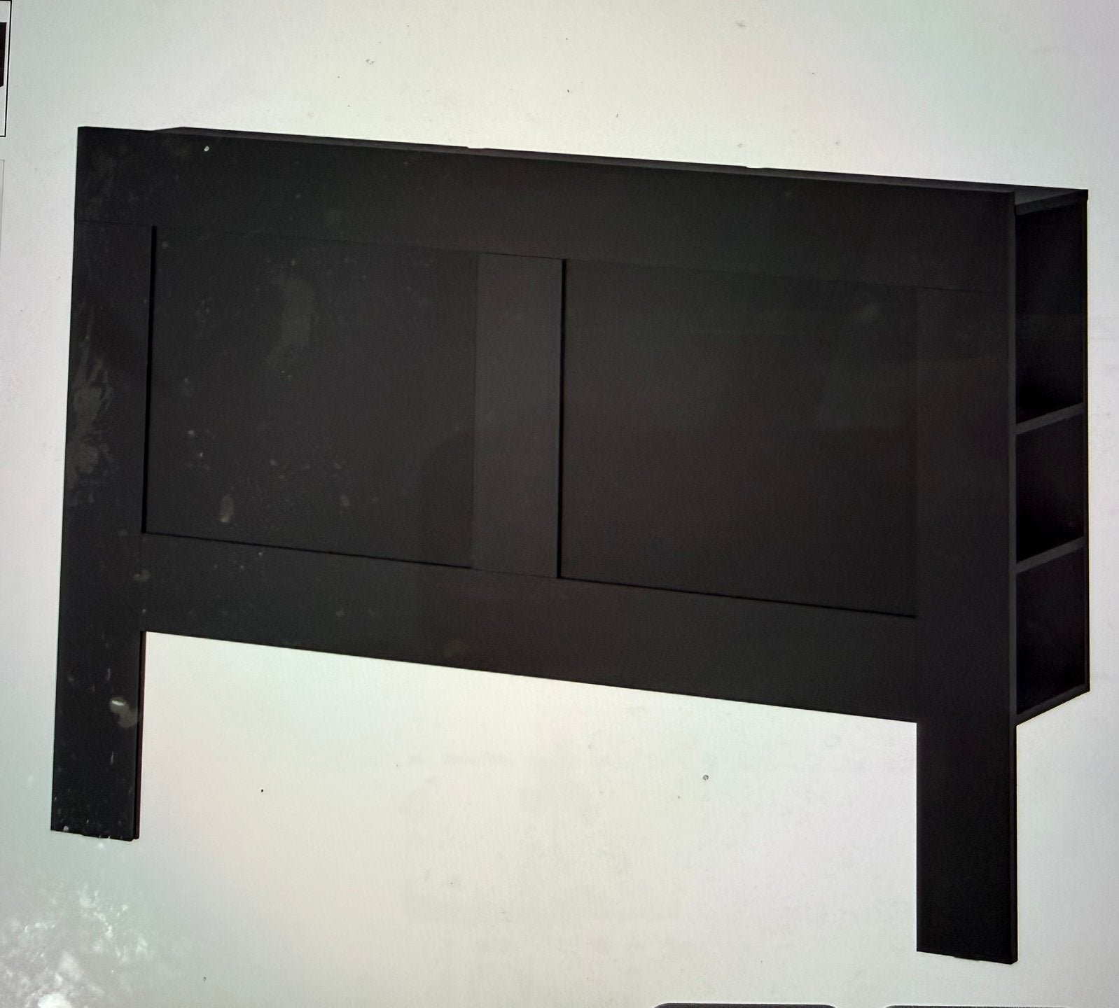 Bedachterkant hoofdbord Ikea Brimnes 160 zwart, Ophalen, Gebruikt, Zwart, Tweepersoons