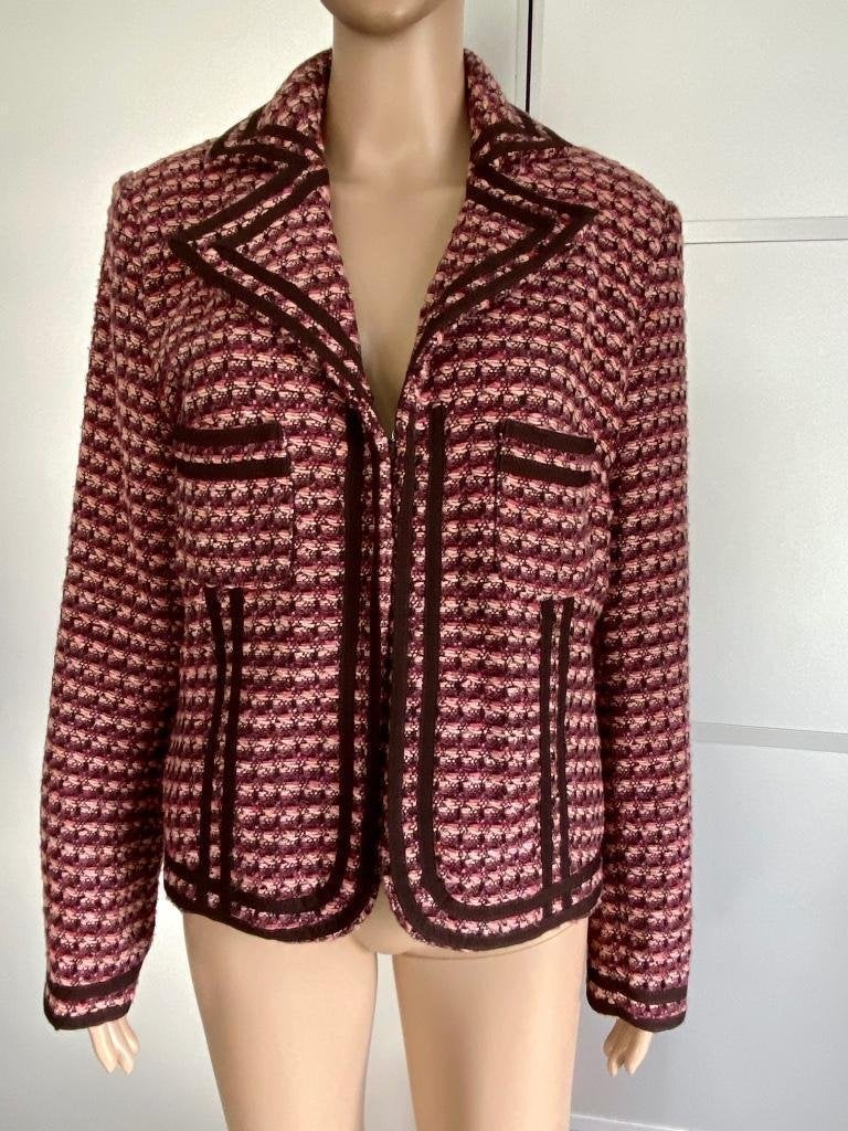 H772 wollen jasje: maat 46=XL blazer colbert roze wol, Maat 46/48 (XL) of groter, Ophalen of Verzenden, Zo goed als nieuw, Jasje