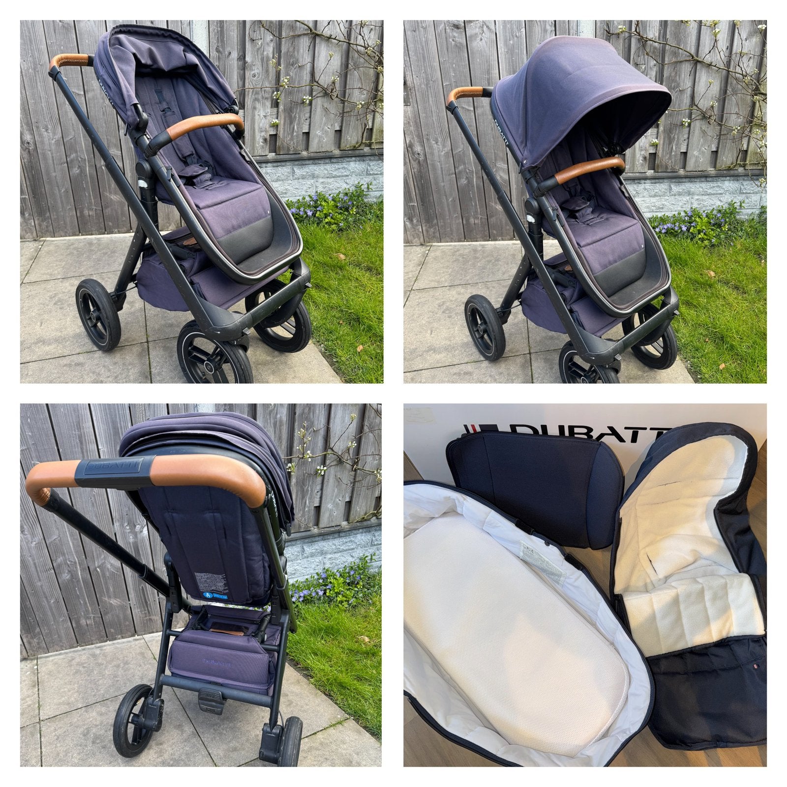 Dubatti kinderwagen blauw incl Dubatti voetenzak, Ophalen, Zo goed als nieuw, Overige merken