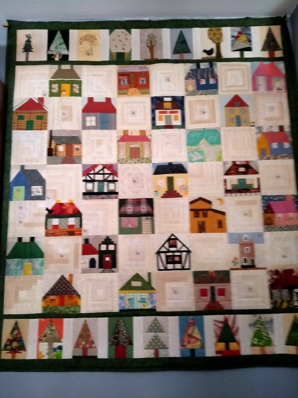Quilten - groot wandkleed /  quilt deken - Handwerk, Ophalen, Overige kleuren, Nieuw, 30 tot 120 cm