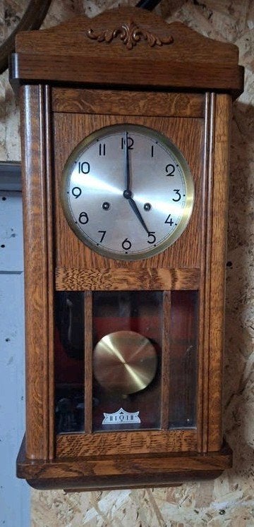 Jeka B50 regulateur eiken bim bam klok hangklok, Ophalen