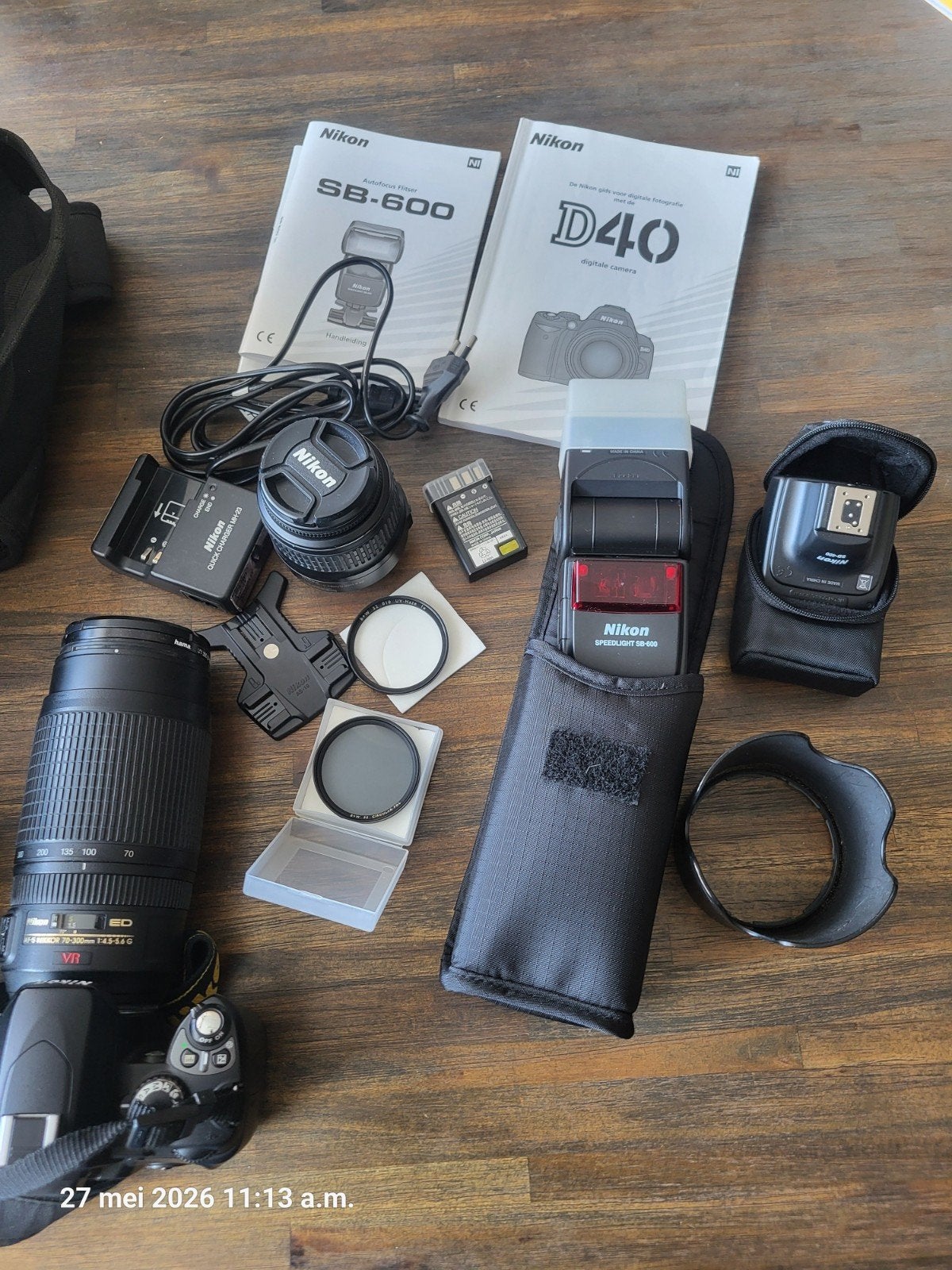 Nikon D40 digitale camera set., Ophalen, Nikon, Geen optische zoom
