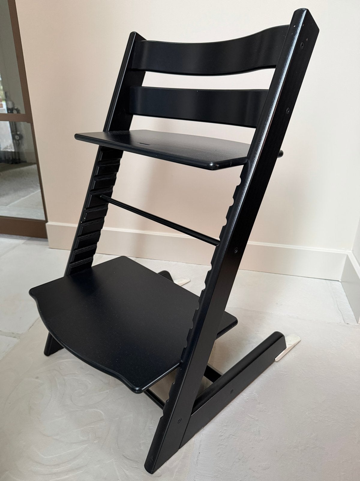 Stokke Tripp Trapp kinderstoel - Zwart, Ophalen, Zo goed als nieuw, Meegroeistoel