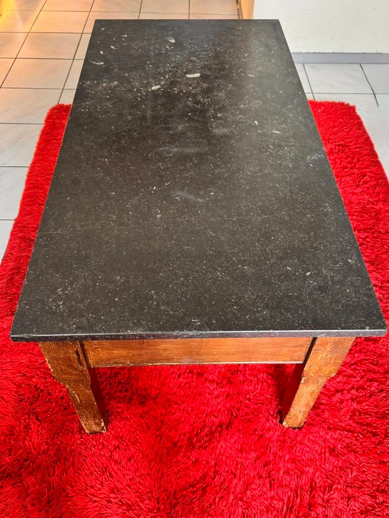 Vintage Graniet salontafel, Huis en Inrichting, Tafels | Salontafels, Ophalen, Gebruikt, 100 tot 150 cm, 50 tot 100 cm
