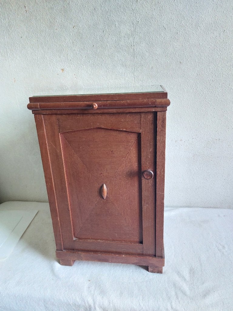 houten art-déco jaren-30 kastje, Ophalen