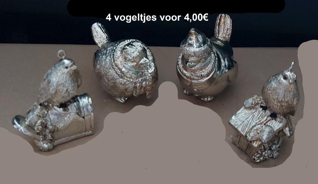4 winter vogeltjes, Ophalen of Verzenden