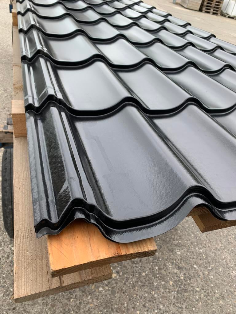 Dakpanprofielplaten. Dakpanplaat, Ophalen, Zwart, Zo goed als nieuw, 15 m² of meer