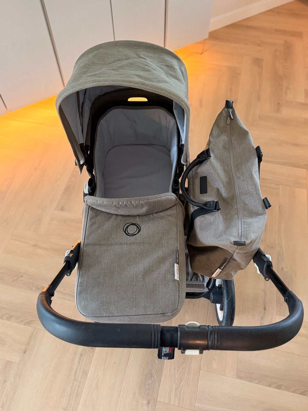 Bugaboo Donkey 2 wandelwagen met winter voetenzak, Gebruikt, Ophalen, Kinderwagen, Duowagen