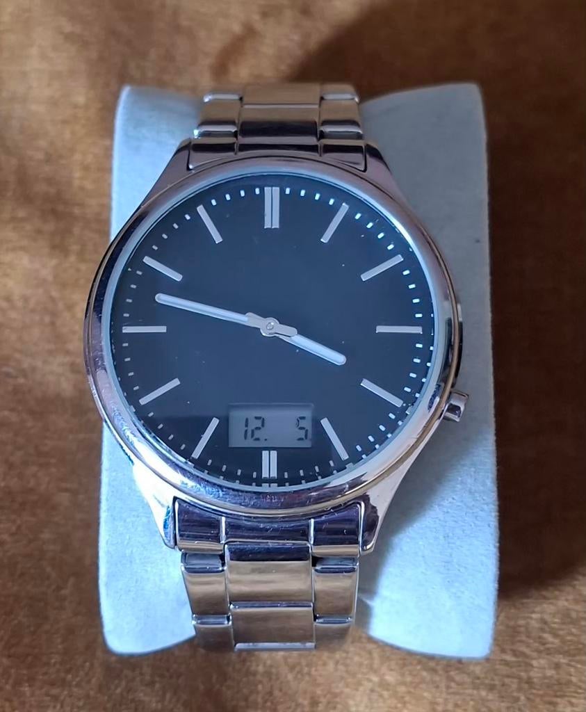 Ascot Herenhorloge - RVS - Analoog & Digitaal, Sieraden, Tassen en Uiterlijk, Horloges | Heren, Ophalen of Verzenden, Staal, Overige merken