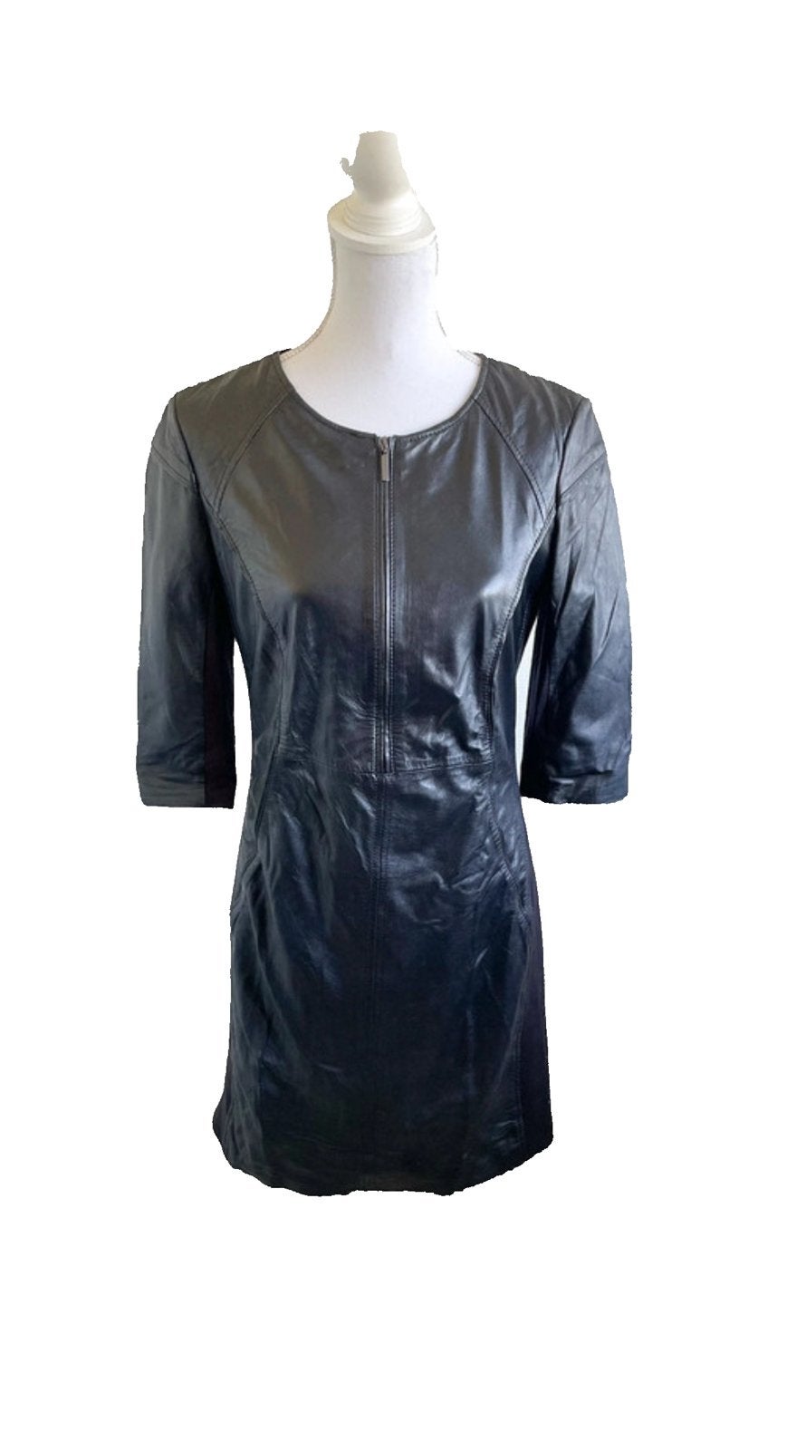 Studio AR zwarte zachte leren jurk 38, Kleding | Dames, Maat 38/40 (M), Zwart, Ophalen of Verzenden, Zo goed als nieuw