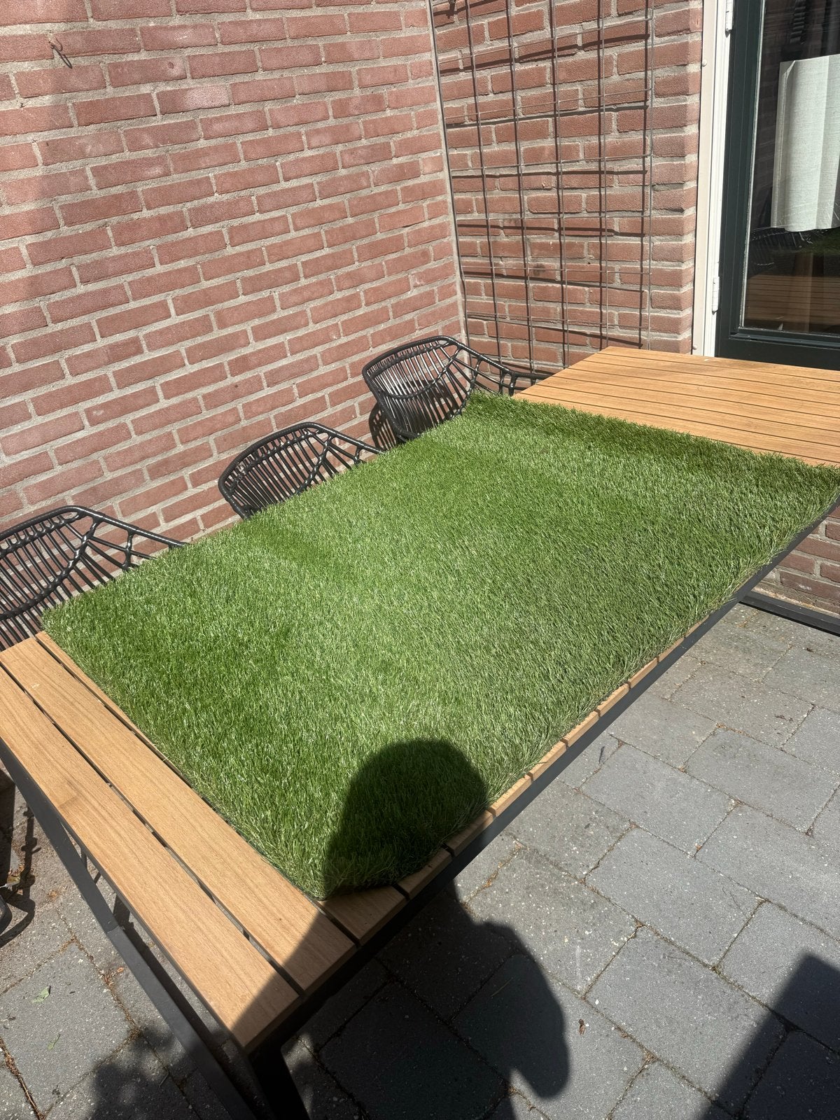 Kunstgras mat voor buiten, zo goed als nieuw, Tuin en Terras, Gras en Kunstgras, Zo goed als nieuw, Kunstgras, Minder dan 10 m²