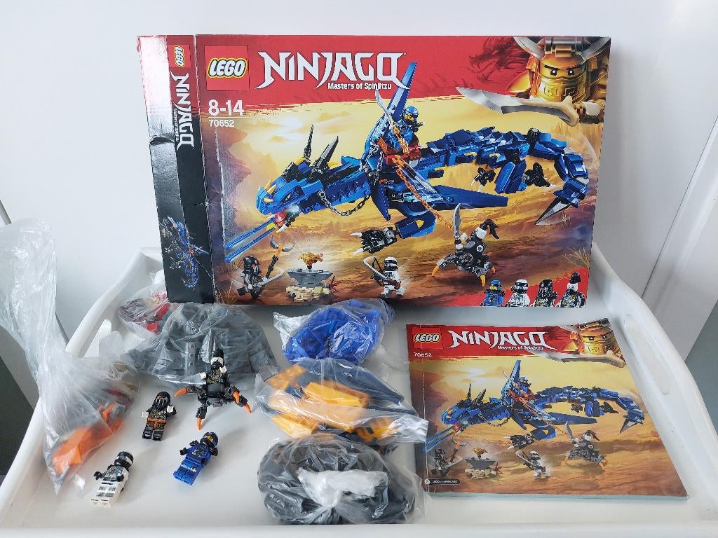 Lego Ninjago 70652 Stormbringer compleet met doos, Gebruikte blokjes met nopjes, Lego, Ophalen of Verzenden, Zo goed als nieuw