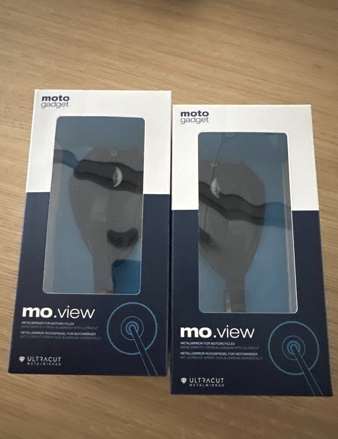 Motogadget Mo.view 130 sport bar end spiegels, Motoren, Accessoires | Overige, Ophalen of Verzenden, Zo goed als nieuw