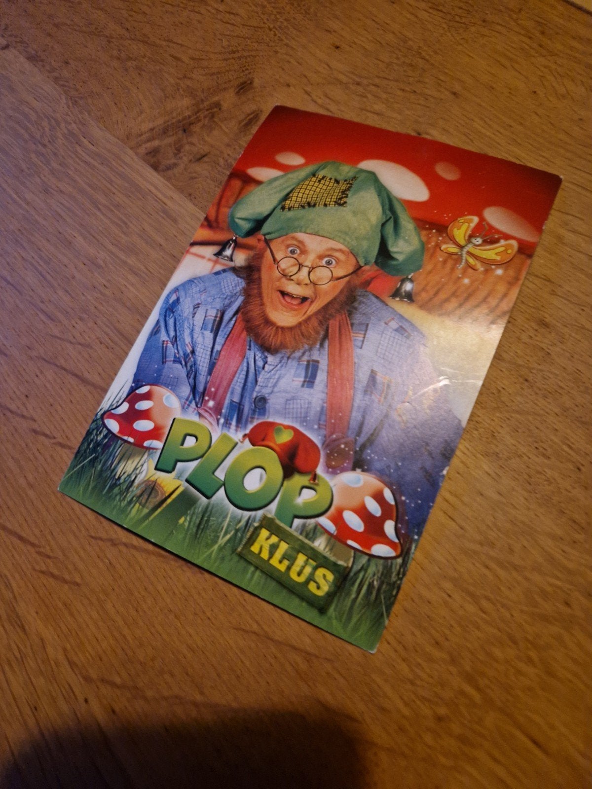 FOTOKAART MET HANDTEKENING 🍄 KABOUTER PLOP KLUS STUDIO 100, Verzamelen, Ophalen of Verzenden, Foto of Kaart, Gesigneerd