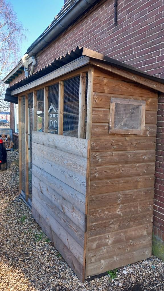 Kippenhok/konijnenhok/voliere, Dieren en Toebehoren, Vogels | Hokken en Kooien, Ophalen of Verzenden, Gebruikt, Hout