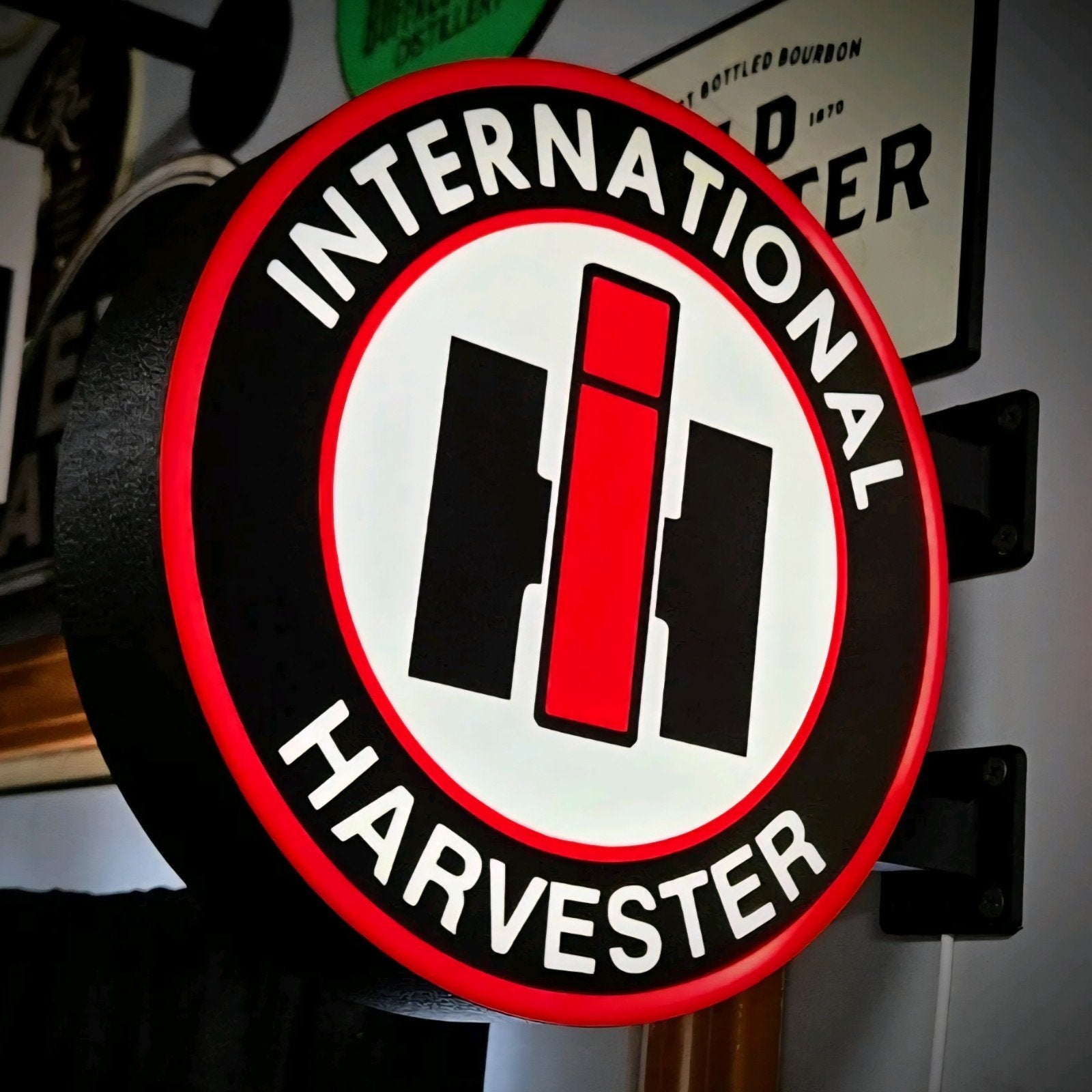 Dubbelzijdige LED Lichtbak Ø30cm - International Harvester, Ophalen of Verzenden