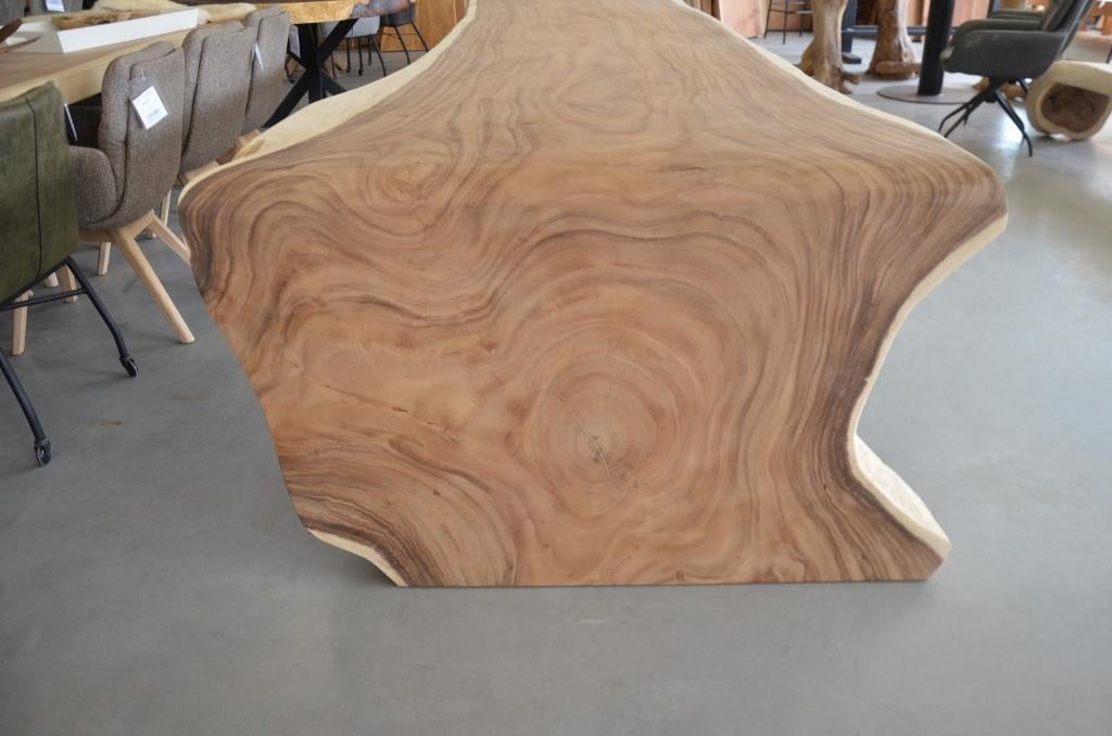 Suar watervaltafel 500 cm, Verzenden, 200 cm of meer, Rechthoekig, Teakhout