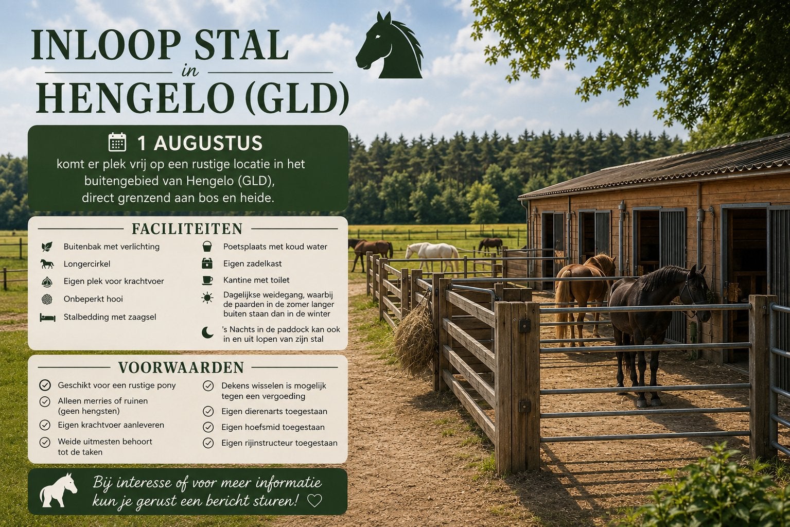 Inloop stal in Hengelo gld