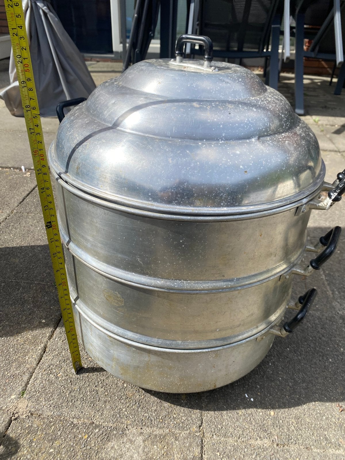 Grote Aluminium Stoompan, Huis en Inrichting, Ophalen, Gebruikt, Aluminium