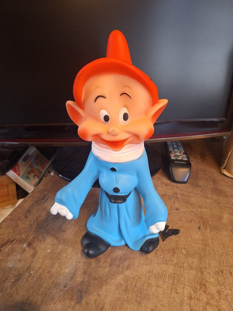 Vintage Disney Snow White pieper Dopey dwerg 1973, Verzamelen, Ophalen of Verzenden, Gebruikt, Beeldje of Figuurtje